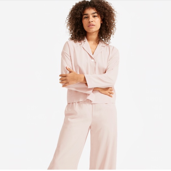 Everlane The Washable Silk Rose Pajama Set - Picture 2 of 8